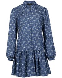 Conquista - Floral Dress With Buttons - Lyst