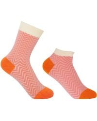 Peper Harow - Made in England - Zigzag Luxury Crew & Trainer Socks Bundle - Lyst