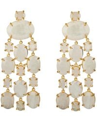 Bounkit - Marysol Earrings Moonstone Clip On - Lyst