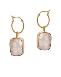 Goddess Charms - Rose Quartz Elemental Crystal Earrings - Lyst