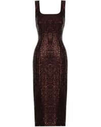 Elsava - Burgundy Midi Dress - Lyst