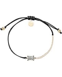 Adriana Pappas Designs - Cz Emerald Cut Bracelet On Colored Cord - Lyst