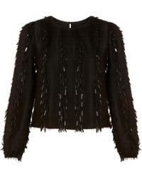 Yumi' - Hanging Sequin Long Sleeve Top - Lyst