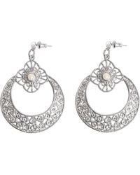 Caramel Vintage Jewellery - Pearl Filigree Hoop Earrings - Lyst