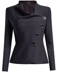Rumour London - Richmond Jacquard Jersey Tailored Jacket With Asymmetric Buttoning - Lyst