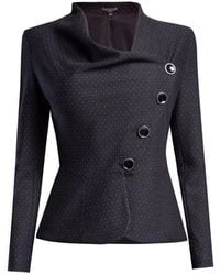 Rumour London - Richmond Jacquard Jersey Tailored Jacket With Asymmetric Buttoning - Lyst