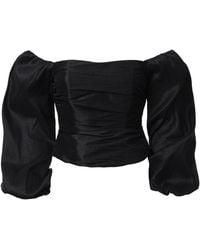 Lita Couture - Off-The-Shoulder Taffeta Blouse - Lyst
