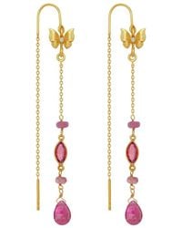 Karma and Luck - Tourmaline Butterfly Drop Earrings – Transformation & Growth Jewelry – Zen Mindset - Lyst