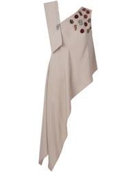 Mirimalist - Sand One Shoulder Top Ecru - Lyst