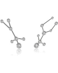 Genevieve Collection - Gemini Zodiac Constellation Earing 18K & Diamond - Lyst
