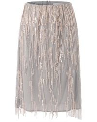 Belsize25 - Rose Neutrals Mayfair Series – Beaded Tassel Mesh Skirt - Lyst