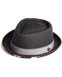 Dasmarca Hats - Dasmarca Tommy Summer Straw Porkpie Hat With Vintage Floral Prints - Lyst
