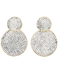 Crystals and Co - Clear Crystal Double Drop Earrings - Lyst