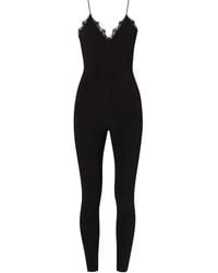 LIA ARAM - Lace-Accented Jumpsuit - Lyst