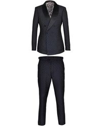 DAVID WEJ - Signature Double Breasted Shawl Lapel Dotted Jacquard Tuxedo - Lyst