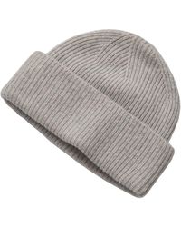 Cove - Cashmere Ribbed Beanie - Lyst