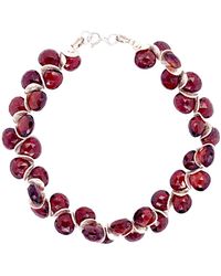 Lori Kaplan Design - Garnet Sterling Signature Bracelet - Lyst