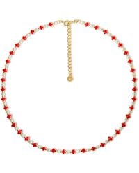 Freqnc Atelier - Cassie Natural Carnelian Freshwater Pearl Necklace - Lyst