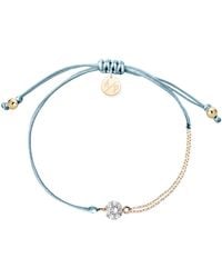Adriana Pappas Designs - Cz Solitaire Bracelet On Colored Cord - Lyst