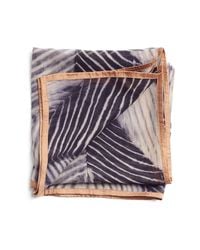 Variously - Chiffon Square Scarf Samu Hand Crafted Shibori Print Silk - Lyst