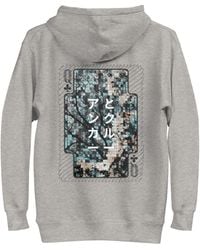 Anchor and Crew - Heather Three Japan Gurafiku Cotton Blend Hoodie - Lyst