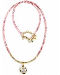Persia Dona Jewelry - Gemstones X Oval Crystal Necklace - Lyst