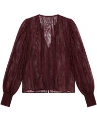 Little Lies - Rhiannon Burgundy Lace Smock Top - Lyst