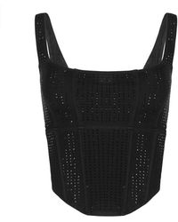 OW Collection - Andie Rhinestone Corset Top - Lyst