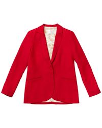 Lindsay Nicholas New York Elizabeth Jacket In Classic Red
