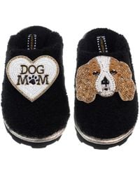 Laines London - Teddy Closed Toe Slippers With Lady The Cavalier & Dog Mum Mom Brooches - Lyst