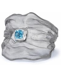 German Kabirski - Ami Limited Edition & Titanium Mesh Bracelet With Princess Cut Topaz - Lyst