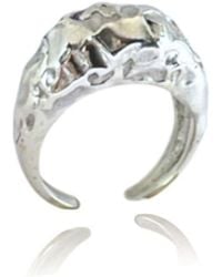 LINYA JEWELLERY - Pary Amorphous Shiny Oval Ring - Lyst
