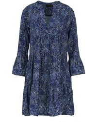 Conquista - Paisley A Line Dress With Bell Sleeves - Lyst