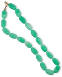 Michael Nash Jewelry - Renata Large Jade Resin Carved Bead Necklace - Lyst