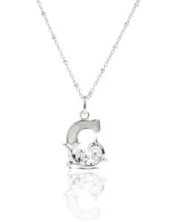 Kasun - Solid G Initial Necklace With Mother Of Pearl - Lyst