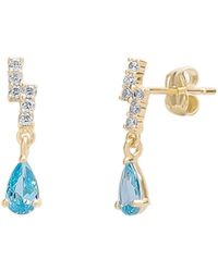 Spero London - Topaz Lightning Bolt Earrings 9Ct Solid - Lyst