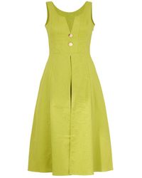 Zetaye - Celeste Linen Cotton Midi Mini Dress - Lyst