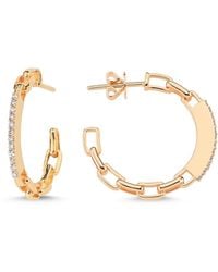Ecce | Artisan Diamonds - 14K Solid Diamond Chain Earring - Lyst
