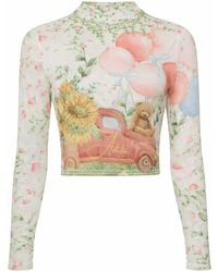 ADIBA - Sunbear Garden Mesh Top - Lyst