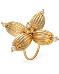 Meraki by Rashmi Bajaj - Aquila Plated Chunky Ring - Lyst