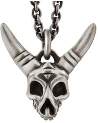 Snake Bones - Horned Skull Pendant With Hinged Jaw - Lyst