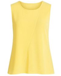 Conquista - Sheer Detail Sleeveless Stretch Top - Lyst
