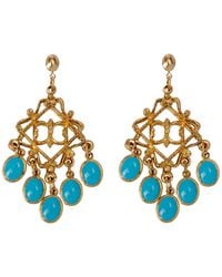 Caramel Vintage Jewellery - Vintage Plated Festival Earrings - Lyst