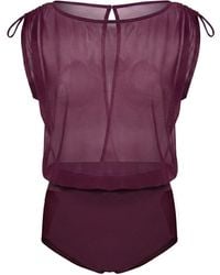 Serotone Swim - Mesh Top One Piece - Lyst