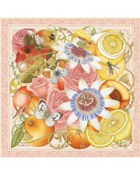 Emily Carter - The Rose & Lemon Silk Scarf - Lyst