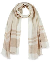 Heritagemoda - Neutrals Handwoven Linen Scarf - Lyst