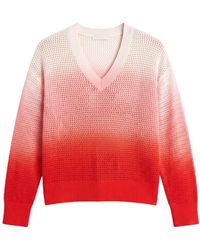 Brodie Cashmere - Mesh Dip Dye V Neck - Lyst