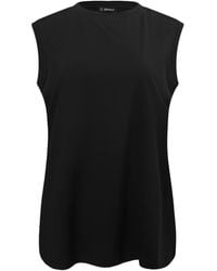 Smart and Joy - Sleeveless Cotton Blend Tank Top - Lyst