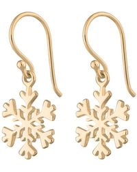 Lily Charmed - Plated Snowflake Hook Earrings - Lyst