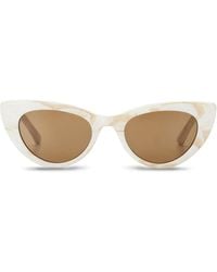 The Avantguard - Neutrals Celosia Sandstone Tort Cat Eye Sunglasses - Lyst